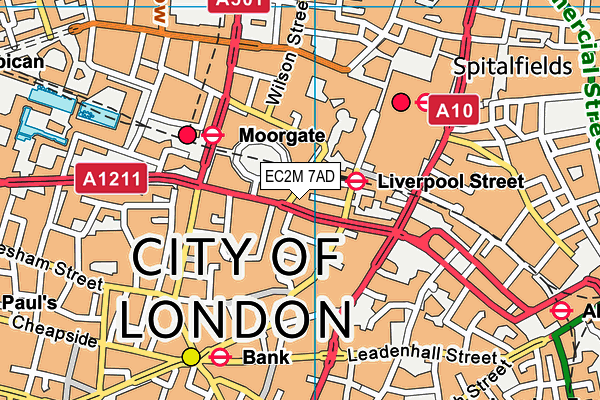 EC2M 7AD map - OS VectorMap District (Ordnance Survey) EC2M 7AD map - OS VectorMap District (Ordnance Survey)