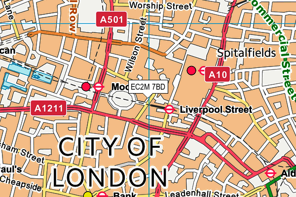 EC2M 7BD map - OS VectorMap District (Ordnance Survey) EC2M 7BD map - OS VectorMap District (Ordnance Survey)