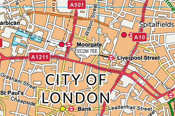 EC2M 7EE map - OS VectorMap District (Ordnance Survey) EC2M 7EE map - OS VectorMap District (Ordnance Survey)