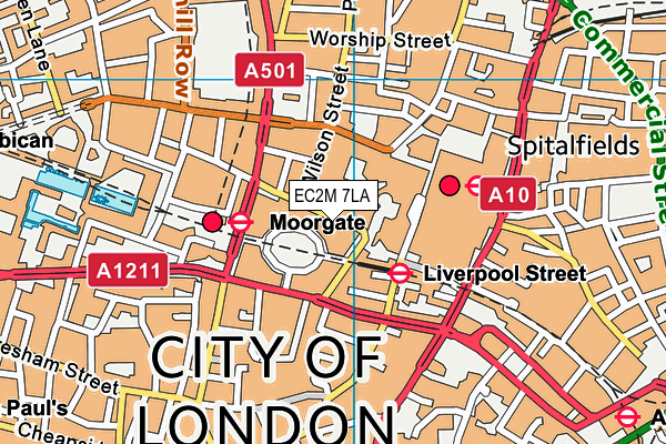 EC2M 7LA map - OS VectorMap District (Ordnance Survey) EC2M 7LA map - OS VectorMap District (Ordnance Survey)