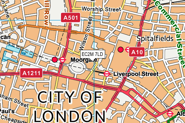 EC2M 7LD map - OS VectorMap District (Ordnance Survey) EC2M 7LD map - OS VectorMap District (Ordnance Survey)