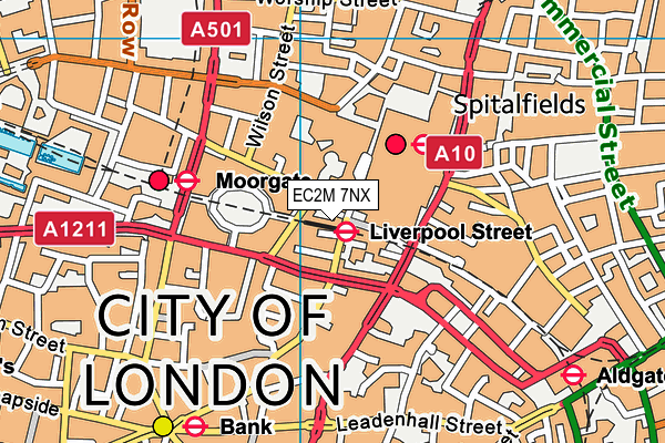 EC2M 7NX map - OS VectorMap District (Ordnance Survey) EC2M 7NX map - OS VectorMap District (Ordnance Survey)
