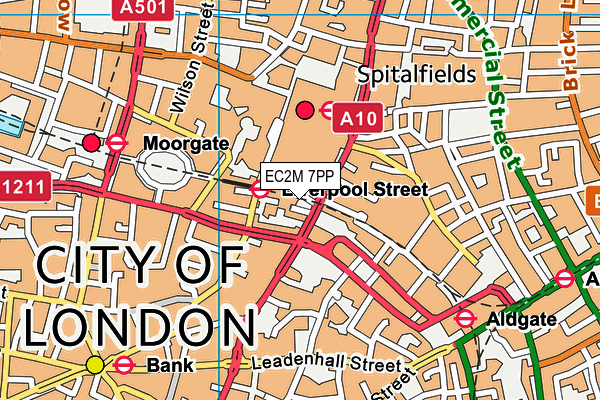 EC2M 7PP map - OS VectorMap District (Ordnance Survey) EC2M 7PP map - OS VectorMap District (Ordnance Survey)