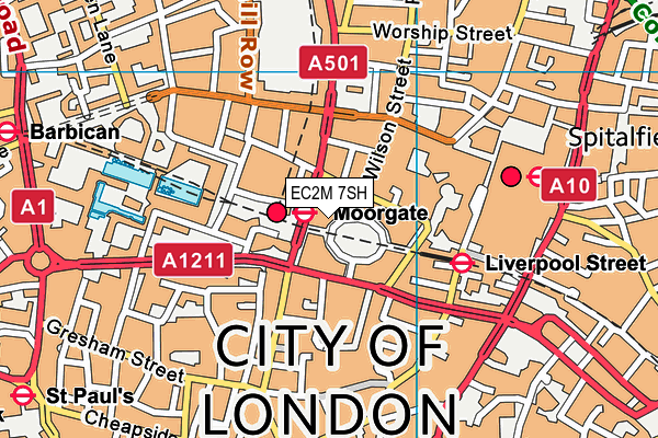 EC2M 7SH map - OS VectorMap District (Ordnance Survey) EC2M 7SH map - OS VectorMap District (Ordnance Survey)