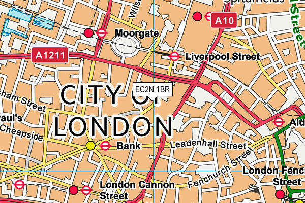 EC2N 1BR map - OS VectorMap District (Ordnance Survey) EC2N 1BR map - OS VectorMap District (Ordnance Survey)