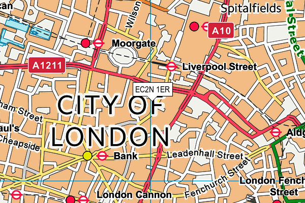 EC2N 1ER map - OS VectorMap District (Ordnance Survey) EC2N 1ER map - OS VectorMap District (Ordnance Survey)