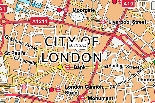 EC2N 2AD map - OS VectorMap District (Ordnance Survey) EC2N 2AD map - OS VectorMap District (Ordnance Survey)