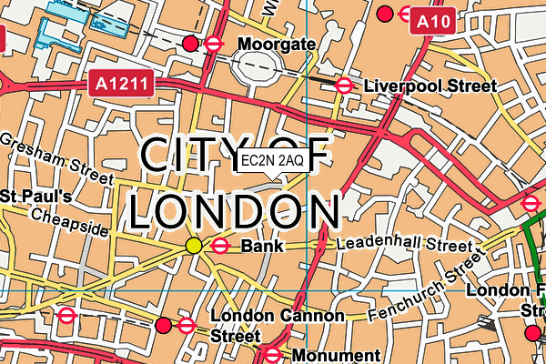 EC2N 2AQ map - OS VectorMap District (Ordnance Survey)