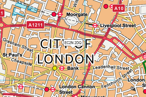 EC2N 2DQ map - OS VectorMap District (Ordnance Survey) EC2N 2DQ map - OS VectorMap District (Ordnance Survey)