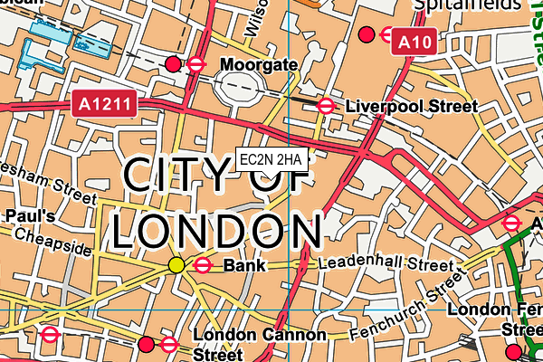 EC2N 2HA map - OS VectorMap District (Ordnance Survey) EC2N 2HA map - OS VectorMap District (Ordnance Survey)