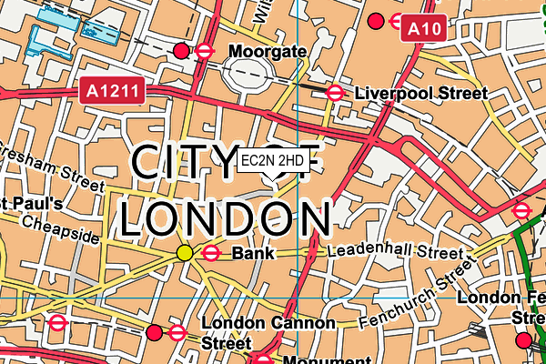 EC2N 2HD map - OS VectorMap District (Ordnance Survey) EC2N 2HD map - OS VectorMap District (Ordnance Survey)