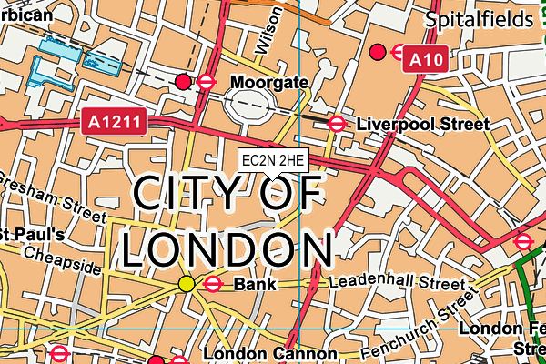 EC2N 2HE map - OS VectorMap District (Ordnance Survey) EC2N 2HE map - OS VectorMap District (Ordnance Survey)