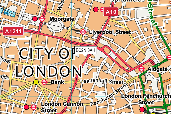 EC2N 3AH map - OS VectorMap District (Ordnance Survey) EC2N 3AH map - OS VectorMap District (Ordnance Survey)