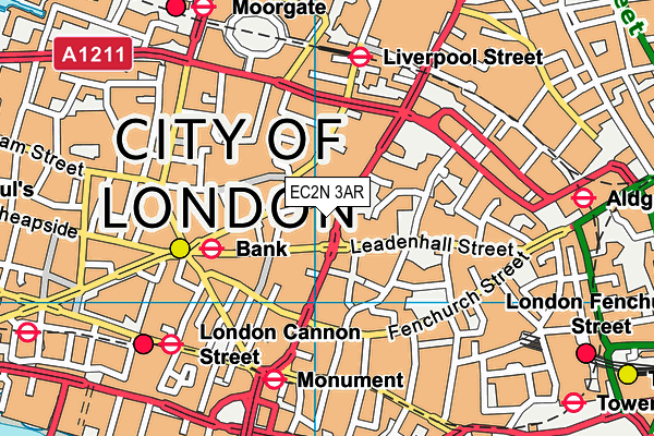 EC2N 3AR map - OS VectorMap District (Ordnance Survey) EC2N 3AR map - OS VectorMap District (Ordnance Survey)