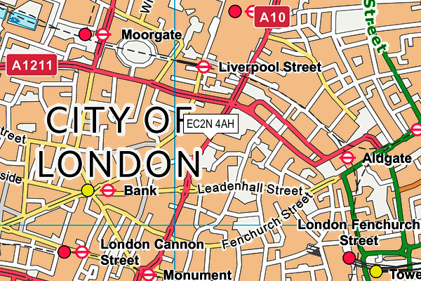 EC2N 4AH map - OS VectorMap District (Ordnance Survey) EC2N 4AH map - OS VectorMap District (Ordnance Survey)