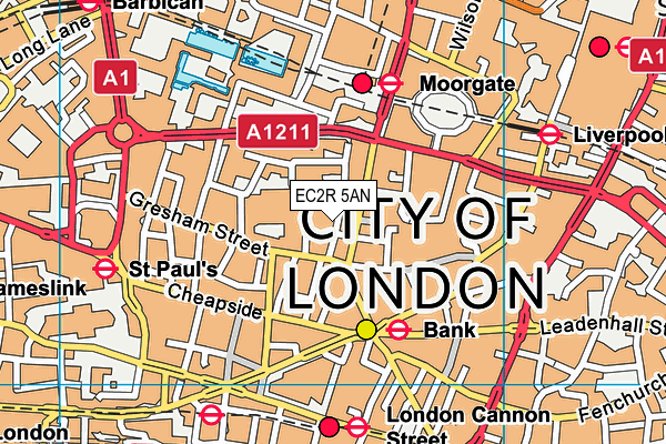 EC2R 5AN map - OS VectorMap District (Ordnance Survey) EC2R 5AN map - OS VectorMap District (Ordnance Survey)