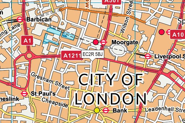 EC2R 5BJ map - OS VectorMap District (Ordnance Survey) EC2R 5BJ map - OS VectorMap District (Ordnance Survey)