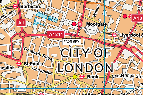 EC2R 5BX map - OS VectorMap District (Ordnance Survey) EC2R 5BX map - OS VectorMap District (Ordnance Survey)