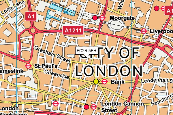 EC2R 5EH map - OS VectorMap District (Ordnance Survey) EC2R 5EH map - OS VectorMap District (Ordnance Survey)