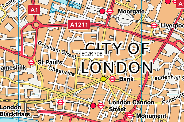 EC2R 7DB map - OS VectorMap District (Ordnance Survey) EC2R 7DB map - OS VectorMap District (Ordnance Survey)