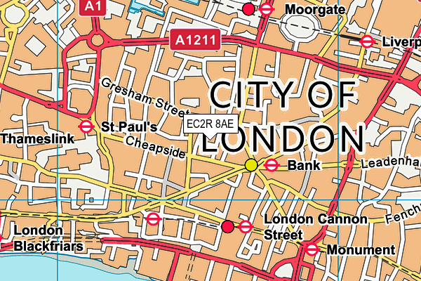 EC2R 8AE map - OS VectorMap District (Ordnance Survey) EC2R 8AE map - OS VectorMap District (Ordnance Survey)