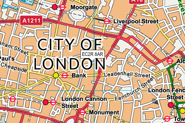 EC2R 8AR map - OS VectorMap District (Ordnance Survey) EC2R 8AR map - OS VectorMap District (Ordnance Survey)