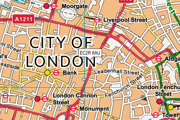 EC2R 8AU map - OS VectorMap District (Ordnance Survey) EC2R 8AU map - OS VectorMap District (Ordnance Survey)