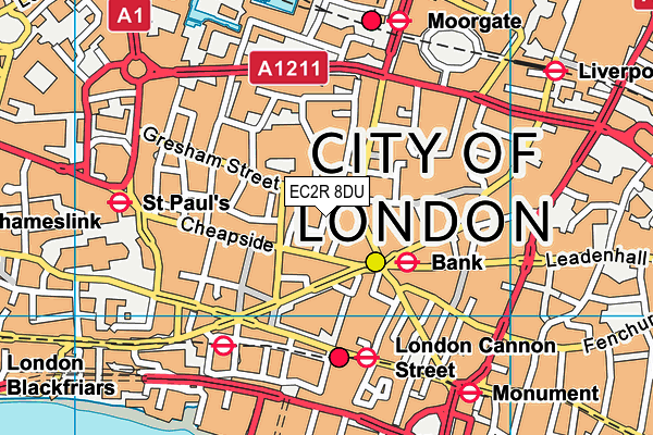 EC2R 8DU map - OS VectorMap District (Ordnance Survey) EC2R 8DU map - OS VectorMap District (Ordnance Survey)