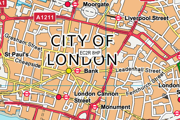 EC2R 8HP map - OS VectorMap District (Ordnance Survey) EC2R 8HP map - OS VectorMap District (Ordnance Survey)