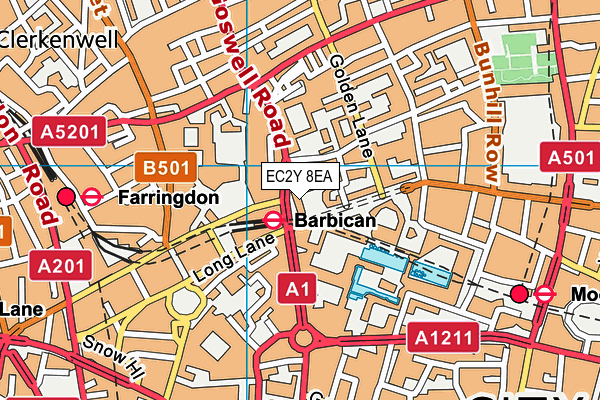 EC2Y 8EA map - OS VectorMap District (Ordnance Survey) EC2Y 8EA map - OS VectorMap District (Ordnance Survey)