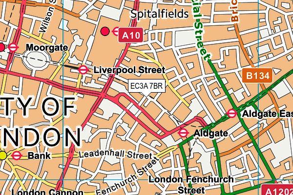 EC3A 7BR map - OS VectorMap District (Ordnance Survey)