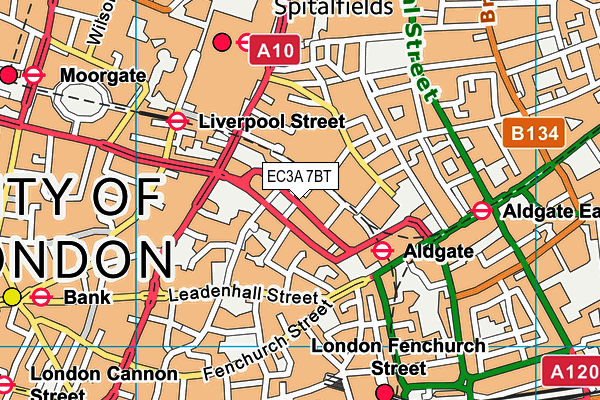 EC3A 7BT map - OS VectorMap District (Ordnance Survey) EC3A 7BT map - OS VectorMap District (Ordnance Survey)