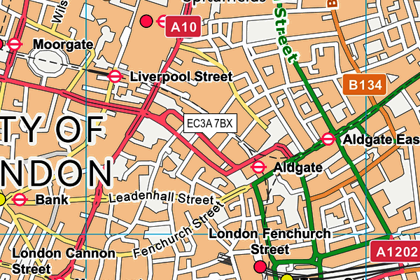 EC3A 7BX map - OS VectorMap District (Ordnance Survey) EC3A 7BX map - OS VectorMap District (Ordnance Survey)