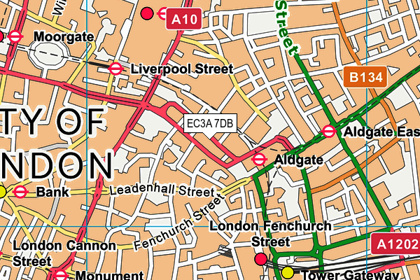 EC3A 7DB map - OS VectorMap District (Ordnance Survey) EC3A 7DB map - OS VectorMap District (Ordnance Survey)
