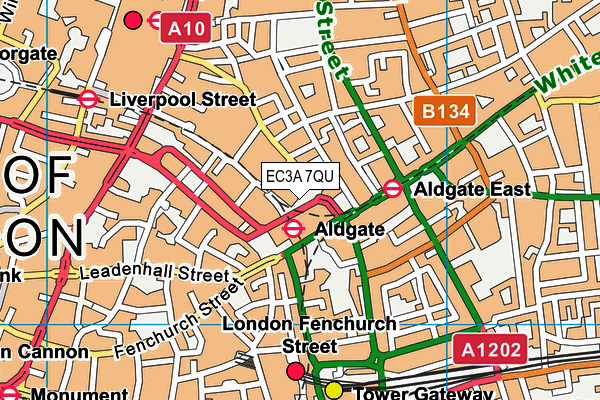 EC3A 7QU map - OS VectorMap District (Ordnance Survey) EC3A 7QU map - OS VectorMap District (Ordnance Survey)