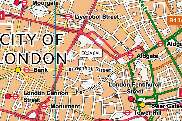 EC3A 8AL map - OS VectorMap District (Ordnance Survey) EC3A 8AL map - OS VectorMap District (Ordnance Survey)