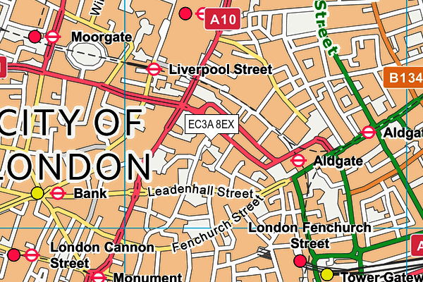 EC3A 8EX map - OS VectorMap District (Ordnance Survey) EC3A 8EX map - OS VectorMap District (Ordnance Survey)