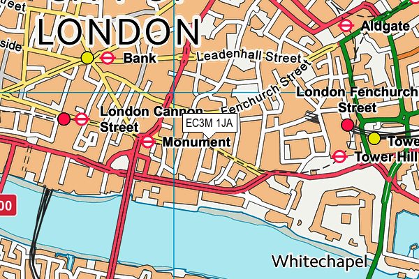 EC3M 1JA map - OS VectorMap District (Ordnance Survey)
