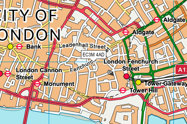 EC3M 4AD map - OS VectorMap District (Ordnance Survey) EC3M 4AD map - OS VectorMap District (Ordnance Survey)