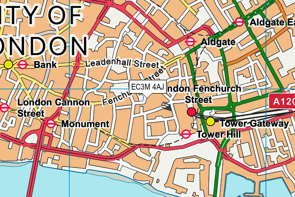 EC3M 4AJ map - OS VectorMap District (Ordnance Survey) EC3M 4AJ map - OS VectorMap District (Ordnance Survey)