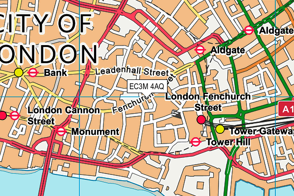 EC3M 4AQ map - OS VectorMap District (Ordnance Survey) EC3M 4AQ map - OS VectorMap District (Ordnance Survey)