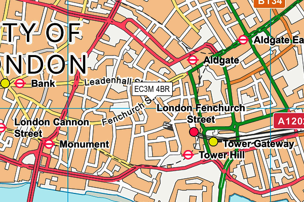 EC3M 4BR map - OS VectorMap District (Ordnance Survey)