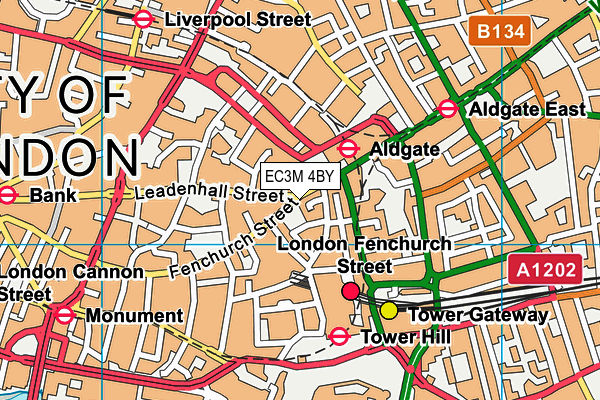 EC3M 4BY map - OS VectorMap District (Ordnance Survey)