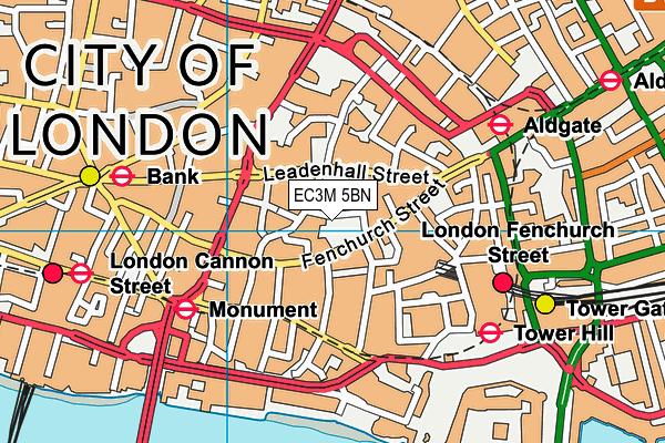 EC3M 5BN map - OS VectorMap District (Ordnance Survey) EC3M 5BN map - OS VectorMap District (Ordnance Survey)