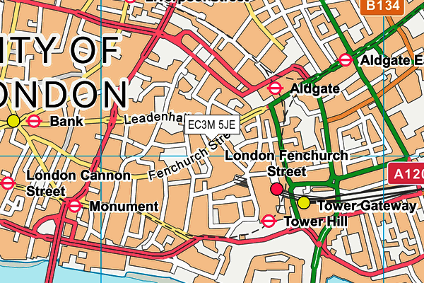 EC3M 5JE map - OS VectorMap District (Ordnance Survey) EC3M 5JE map - OS VectorMap District (Ordnance Survey)