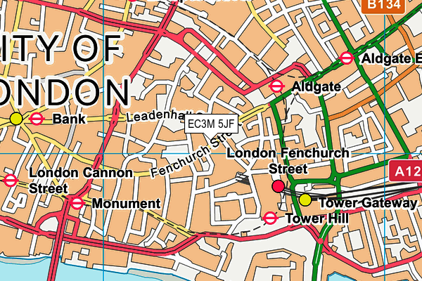 EC3M 5JF map - OS VectorMap District (Ordnance Survey) EC3M 5JF map - OS VectorMap District (Ordnance Survey)