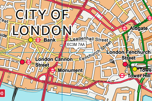 EC3M 7AA map - OS VectorMap District (Ordnance Survey) EC3M 7AA map - OS VectorMap District (Ordnance Survey)