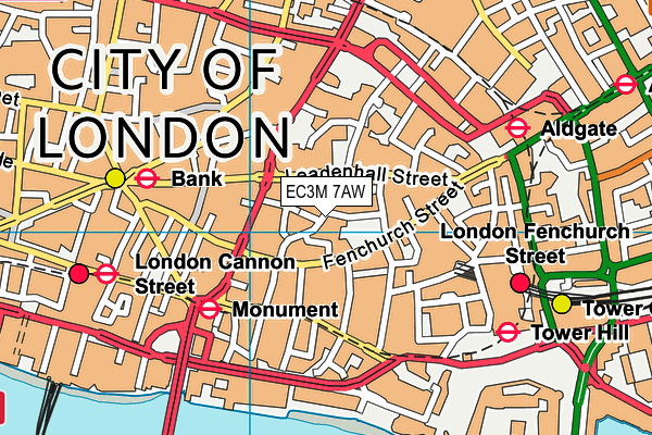 EC3M 7AW map - OS VectorMap District (Ordnance Survey) EC3M 7AW map - OS VectorMap District (Ordnance Survey)