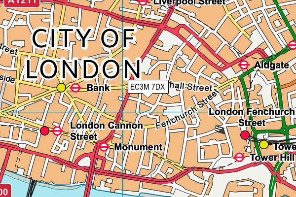 EC3M 7DX map - OS VectorMap District (Ordnance Survey) EC3M 7DX map - OS VectorMap District (Ordnance Survey)