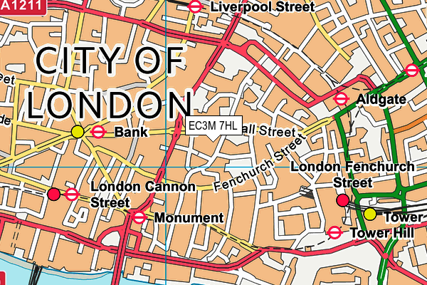 EC3M 7HL map - OS VectorMap District (Ordnance Survey) EC3M 7HL map - OS VectorMap District (Ordnance Survey)